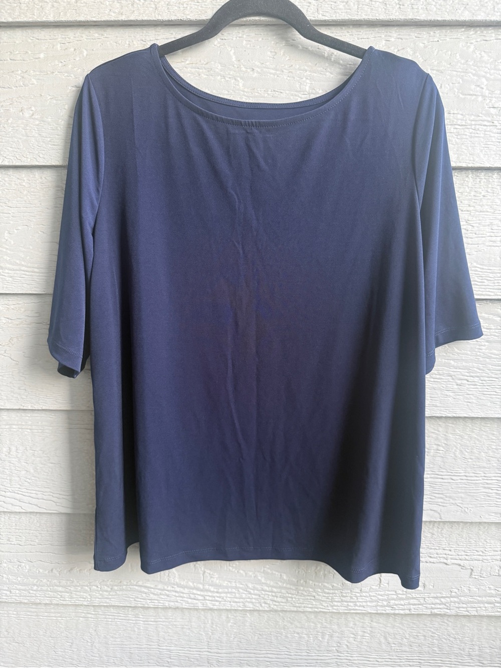 Susan Graver Navy Essentials QVC Top - US XL